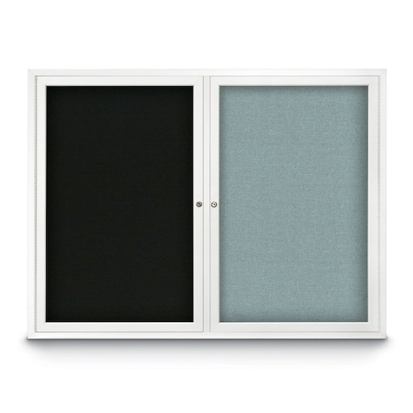 Corkboard, 60"x36", Cobalt Accent/Bronze